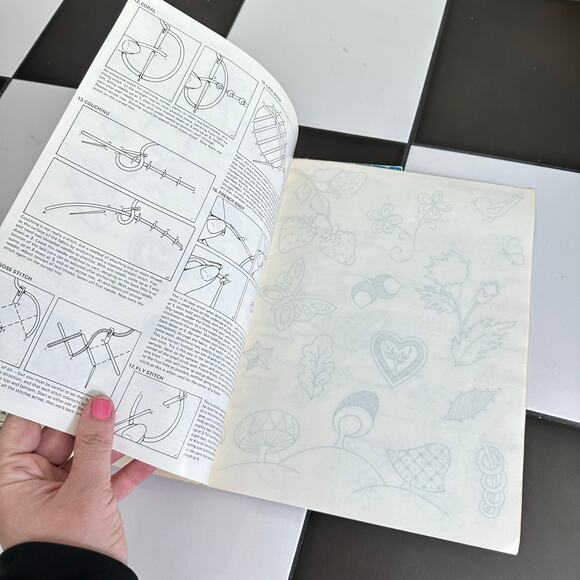 Vintage 1970s Crewel Needle Work Guide and Iron On Patterns - Picture 9 of 10